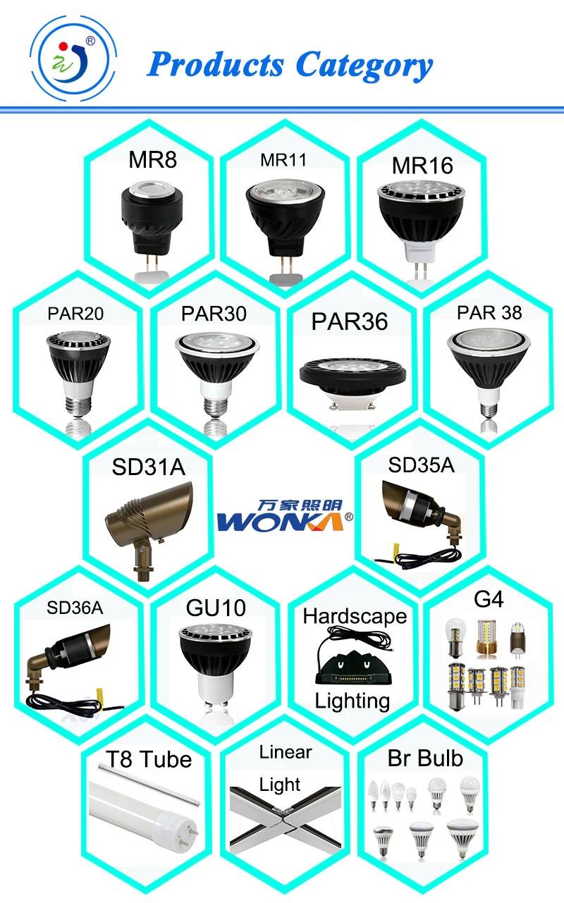 4W/5W/6W Low Voltage MR16 LED Spot Light Bulb for Garden Lighting