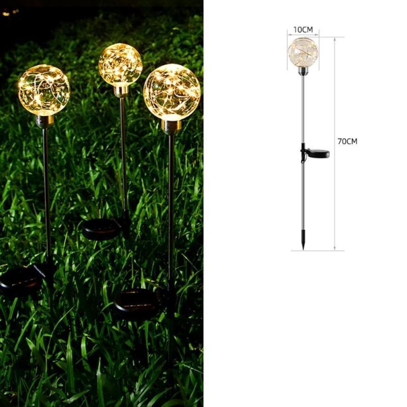 High Quality LED Solar Ball Reed Lamp Outdoor Garden Patio Decoration Waterproof Plug-in Floor Light Wyz19671