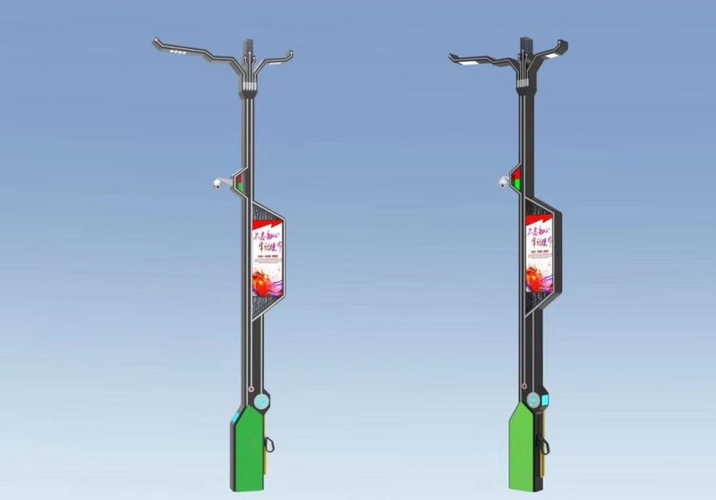 Smart City Solution Smart Pole System with USB Charger