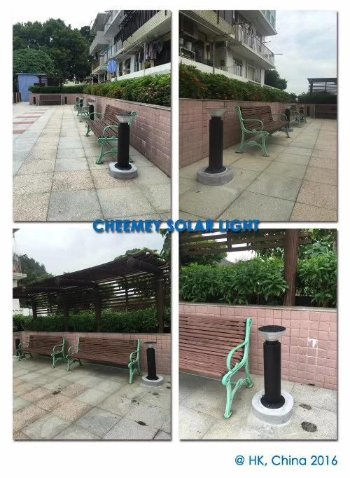 Outdoor LED Solar Powered Bollard Light with Lithium Battery