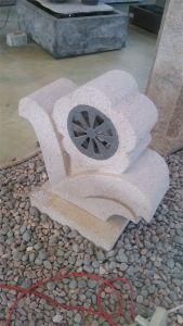 Stone Finish Solar Bollard Light