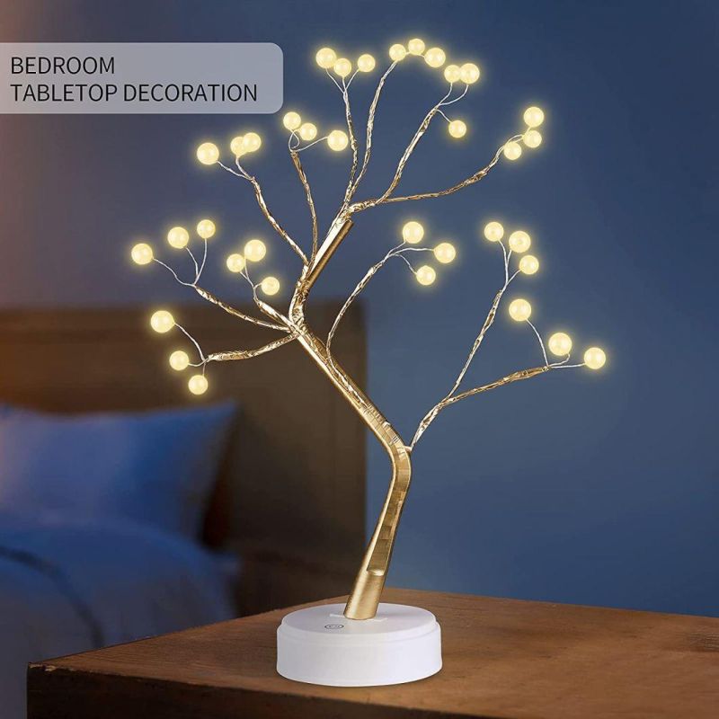 Sparkly 20" Tabletop LED Battery/USB Operated DIY Night Artificial Lamp Decoration Tree Light