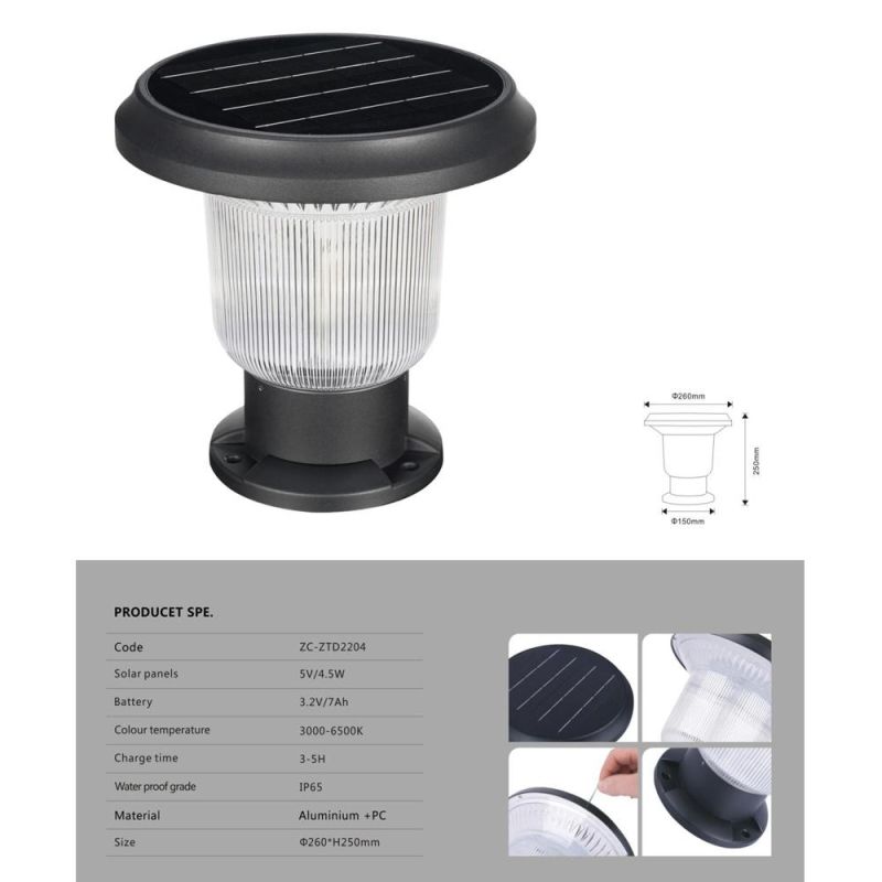 Ningbo Pedestal LED Solar Garden Power Lights