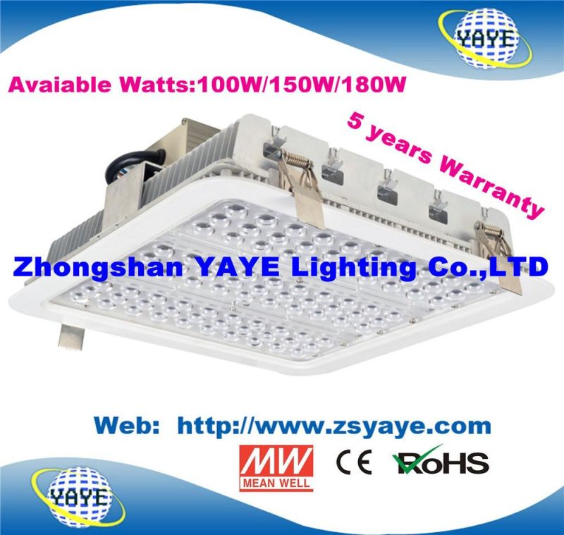 Yaye 18 Hot Sell Ce/RoHS 150W LED Gas Station Light with Meanwell/ 5 Years Warranty/Bridgelux