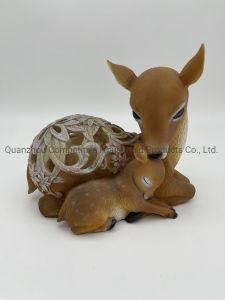 Hot Sale Outdoor Garden Decorative Solar Light Resin Animal Figurines