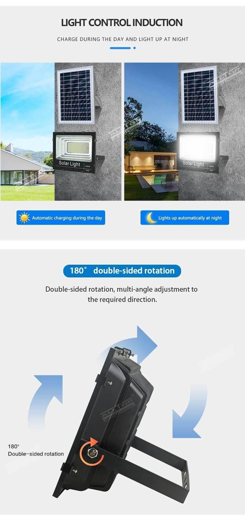 Alltop Wholesale SMD Waterproof IP67 25W 40W 60W 100W 200W Garden Outdoor Lighting Solar LED Flood Light