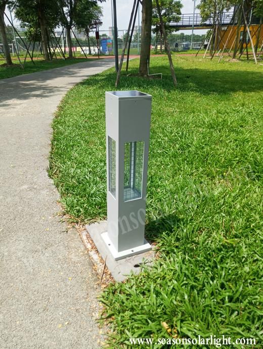 Outdoor Waterproof Garden Solar Lights Pathway Decorative Bollard Light Square Style Lawn Lamp LED Landscape Lighting