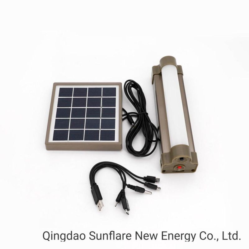 Portable LED Solar Lamp with Mobile Phone Charger for Home Use