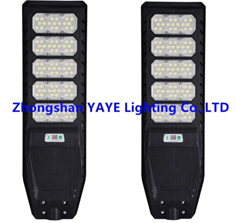 Yaye 2022 Hot Sell Factory Price 400W Outdoor All in One Solar LED Road Street Lamp with IP67/1000PCS Stock/ Remote Controller/Motion Sensor