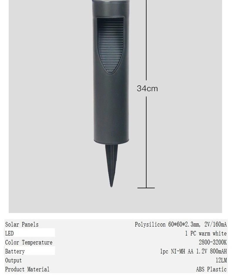 Modern Simplicity Solar Waterproof LED Garden Lawn Light for Courtyard Villa Landscape Lawn