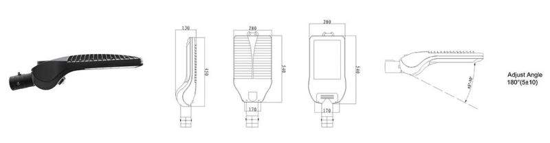 Modern Waterproof Street Light, Die-Casting Aluminum 50W LED Street Light Outdoor Solar Light