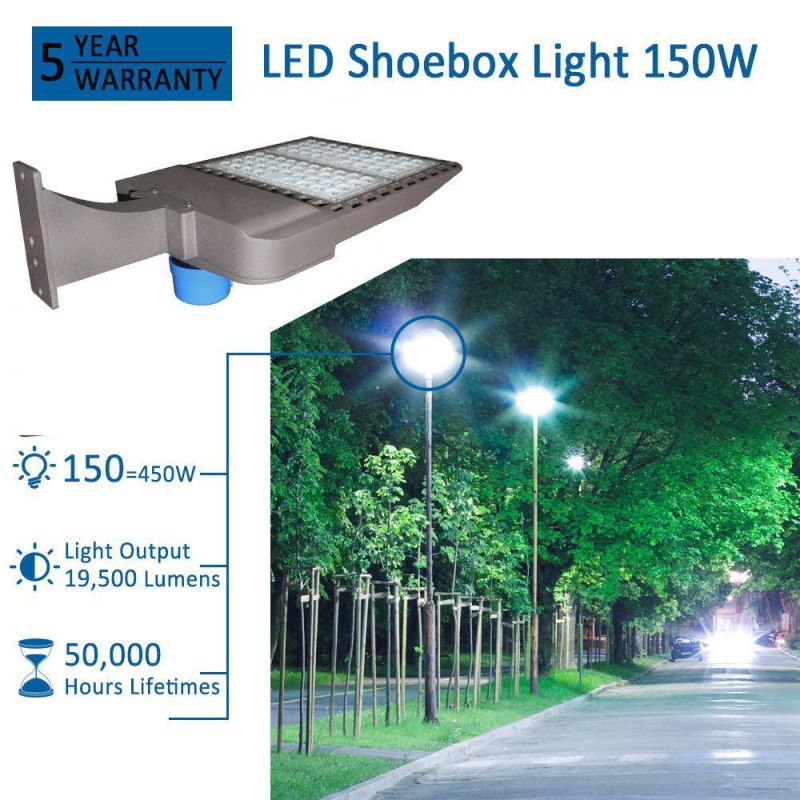 100W 120W 150W 200W 300W Shoebox LED Outdoor Lighting for High Traffic Street Light