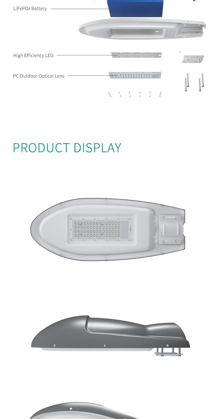 50W Professional Manufacturer LED Integrated Solar Street Light Flood Light