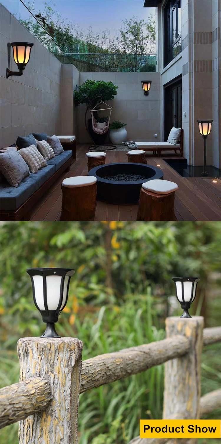 Waterproof Solar Lights Flame Flickering Solar Garden Lawn Lamp