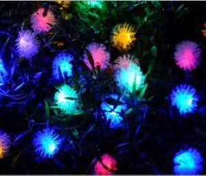 30 Lamps Christmas LED Solar String Light Pompon Light for Outdoor Decoration