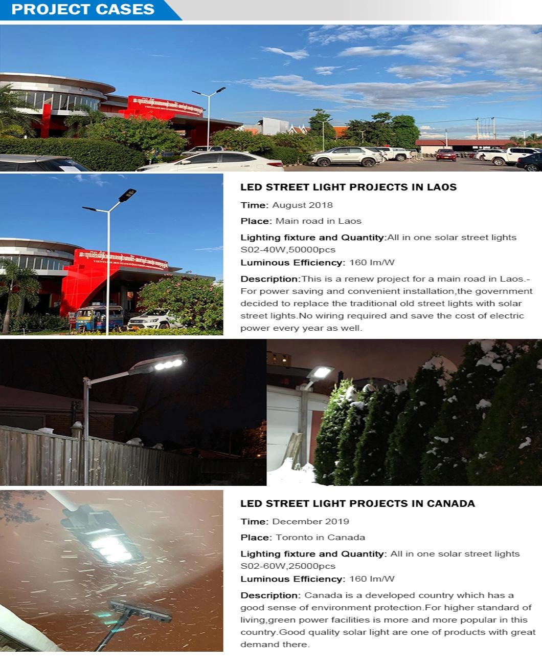 High Brightness IP65 Waterproof Outdoor Lighting SMD 30W 60W 90W 120W LED Wireless Solar Street Light