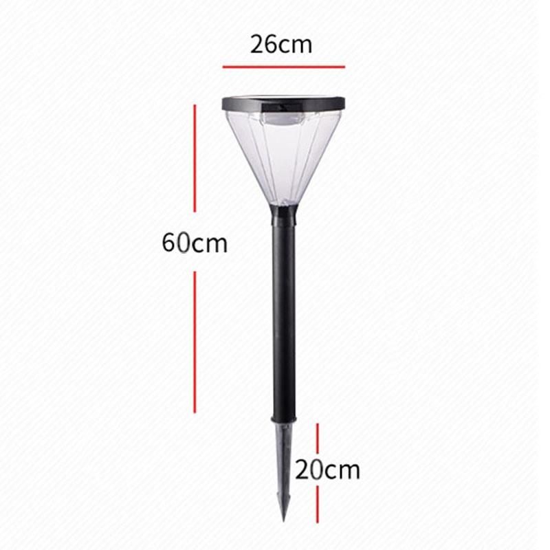 Diamond-Shaped Solar Lights Waterproof Outdoor Lighting Solar Lawn Lights