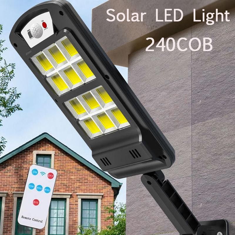 240 COB Solar LED Light Waterproof with PIR Motion Sensor, Smart Remote Control