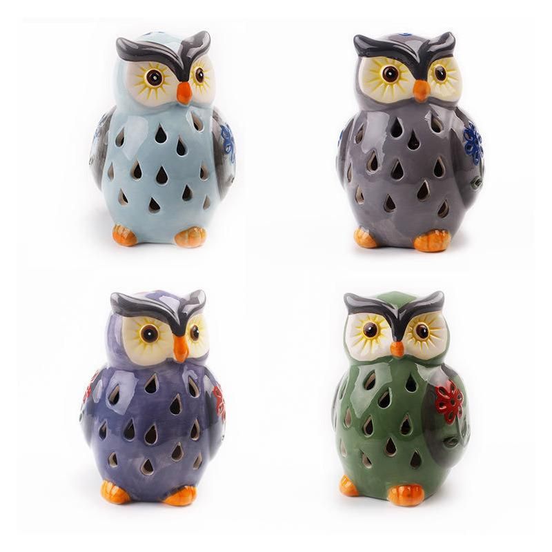 Waterproof Solar Animal Owl LED Light Color Changing Garden Decorations Esg11902