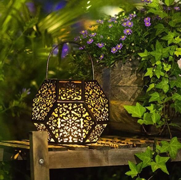 Outdoor Garden Courtyard Patio Hanging Solar Lamps for Christmas Holiday Landscape