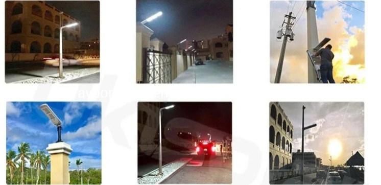 100W 200W 300W IP65 Waterproof LED Outdoor Integrated Solar Street Light with Lithium Battery