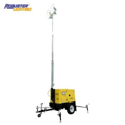 9m Mast 20kw Power Construction Manual Light Tower