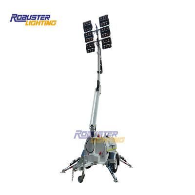 9m Hydraulic Floodlight Portable Generator Mining Lighting Tower