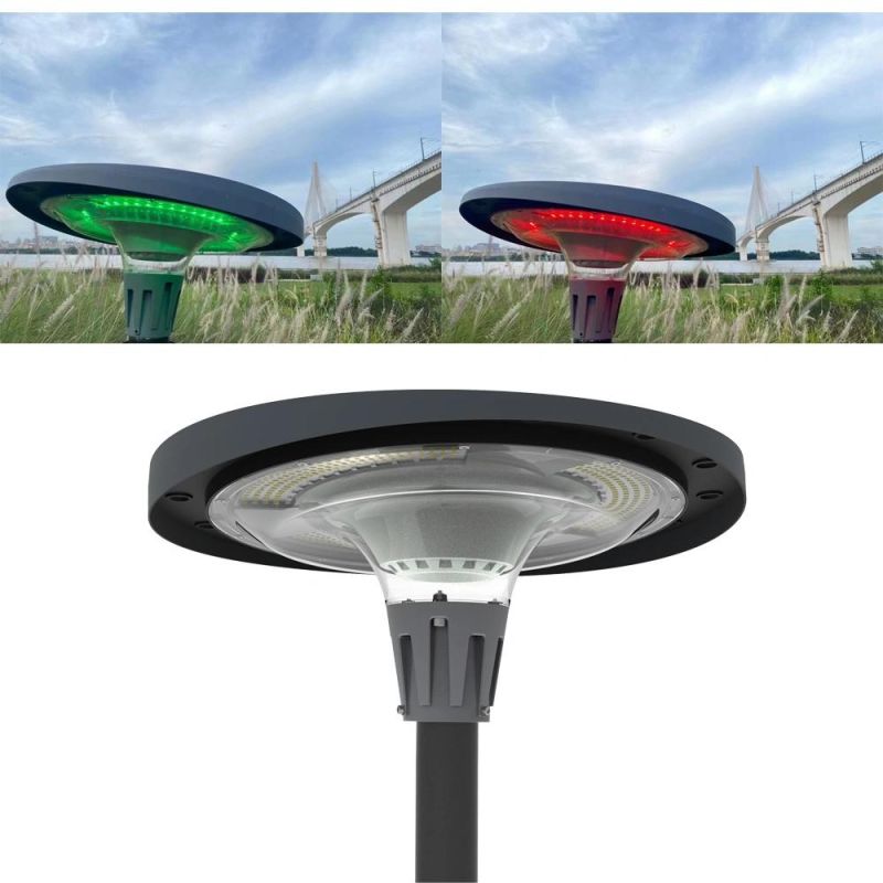 2022 New Outdoor Road Street Garden Pathway Walkway Waterproof UFO Solar Panel LED Lamp with RGB