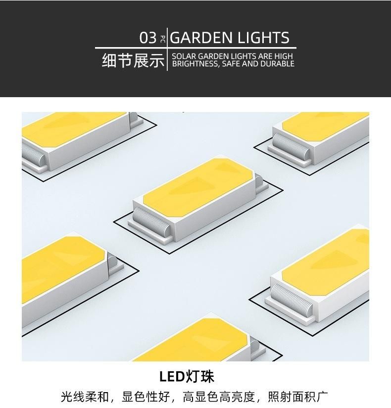 LED Outdoor Waterproof Integrated Solar Garden Light 30W Square Light Control Human Body Induction Garden Street Light