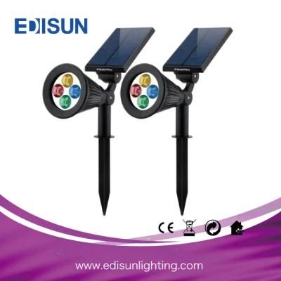 12V 3W RGBW Outdoor Solar Lawn Light for Garden