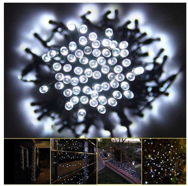 Solar String Lights 72FT 200 LED 8 Modes Outdoor String Lights Waterproof Solar Fairy Lights for Garden, Patio, Fence, Balcony, Outdoors (Warm White)