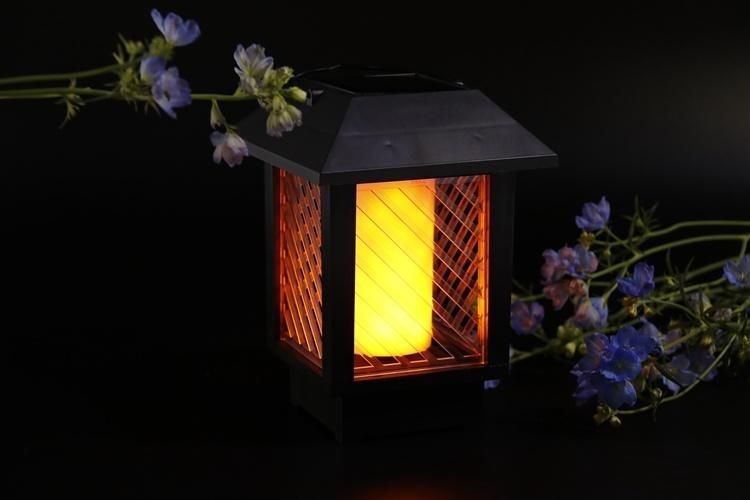 LED Night Light Home Decor Simulation Flame Fireplace Lantern Lamp