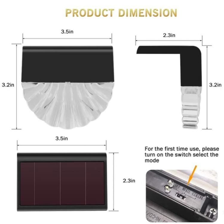 New Product Wireless Solar Step RGB Light IP65 Waterproof Solar Wall Stair Lights