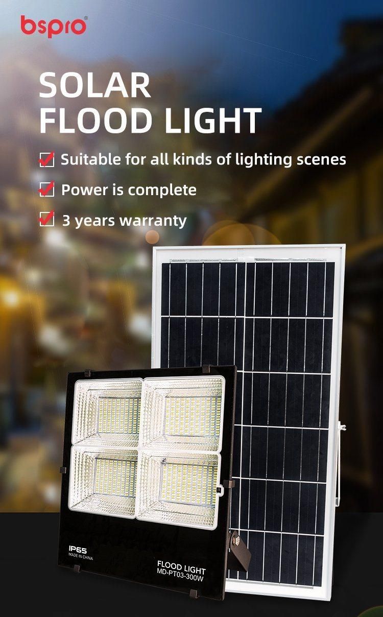 Bspro High Quality Competitive Price Solar Flood Light Energy Saving LED Solar Panel Flood Light