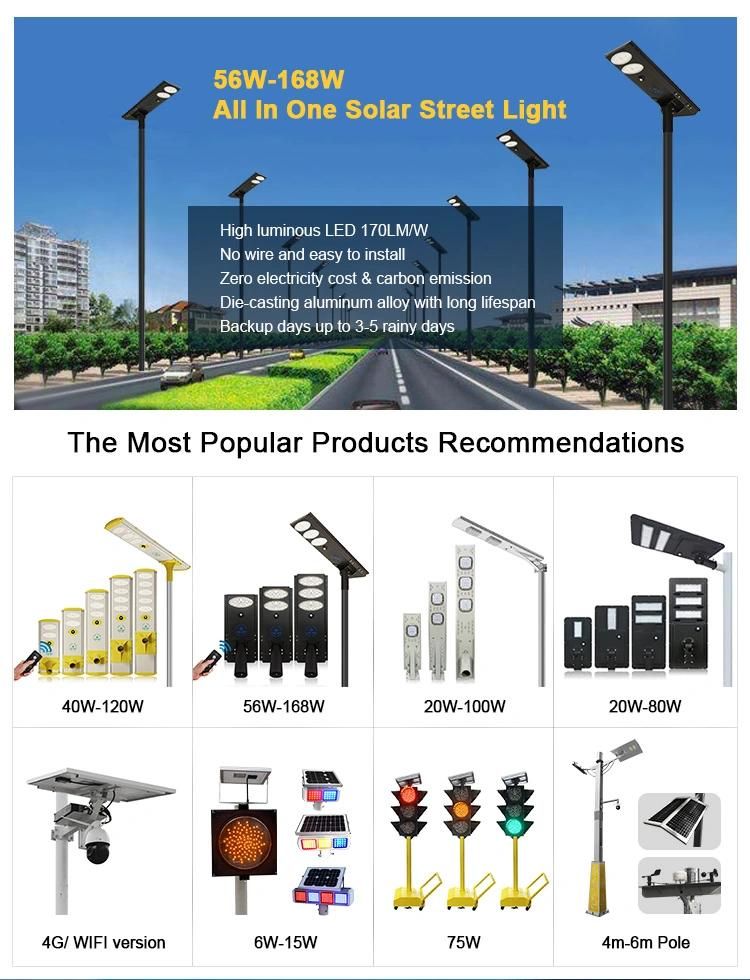 Adjustable Base 150 Degree Viewing Angle 112W Solar Street Light