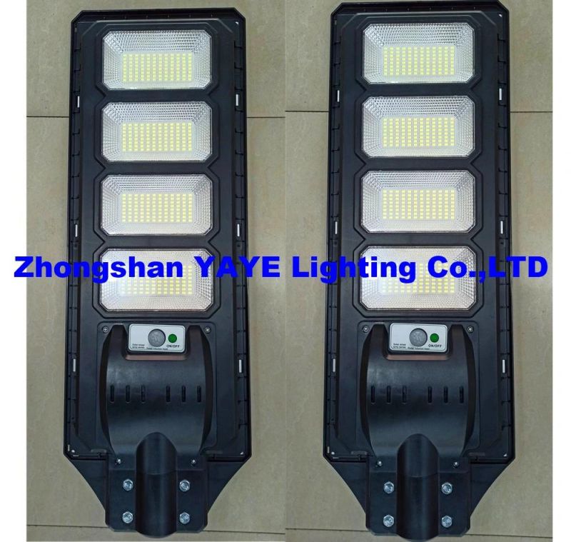 Yaye 2022 Hottest Sell 200watt All in One Solar LED Street Road Wall Garden Light with Remote Controller/Radar Sensor 500PCS Stock Each Watt