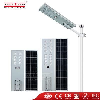 Alltop High Brightness SMD 60W 90W 120W IP65 Waterproof Outdoor All in One LED Solar Street Lighting