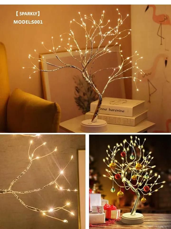 Sparkly 108 LED Firefly Tree Lights Remote Control Fairy Night Lights 108 LED Sparkly Tree Lamp