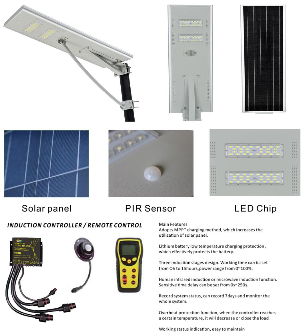 60W 55W 50W 45W 5W 6000lm Solar Street Light