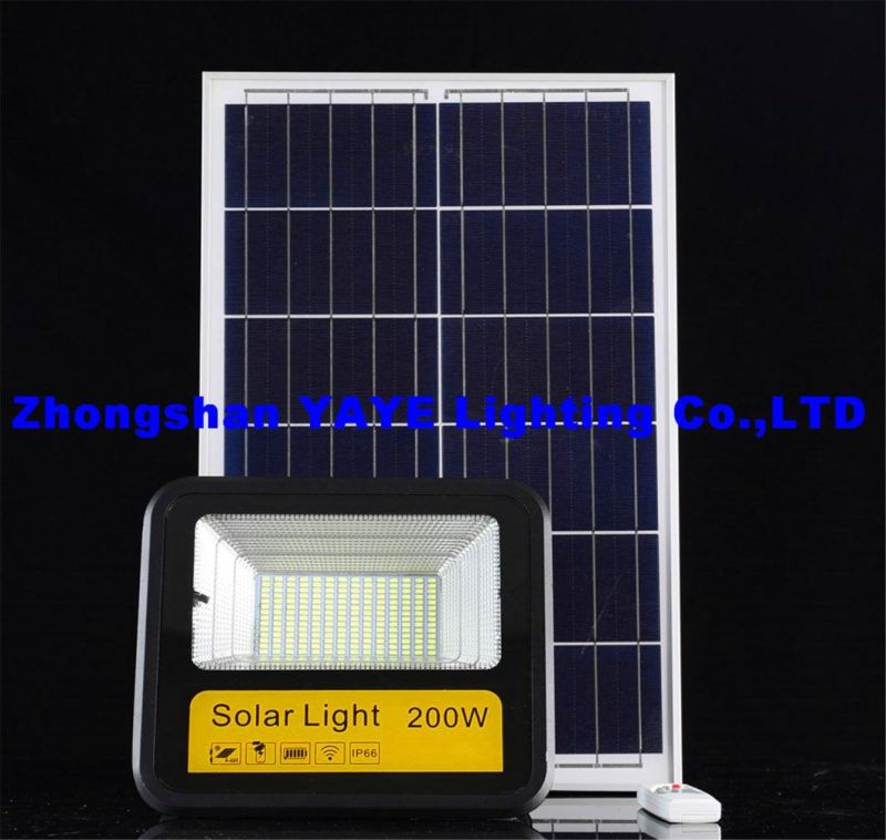 Yaye 2021 China Best Supplier of IP66 Waterproof Outdoor Solar LED Flood Garden Light with 100W/200W/300W