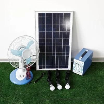 Outdoor 10W Solar Panel LED Lighting System Solar Light with 3 PCS 3W LED Lamps/Bulbs