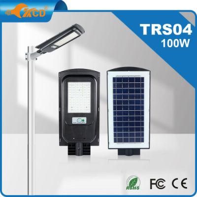 Lithium Battery Landscape Lamp LED Solar Street Light 50W IP66 Waterproof