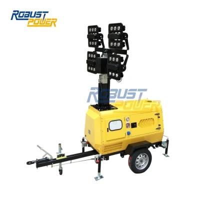 9m Portable Outdoor Light Tower with LED Lighting