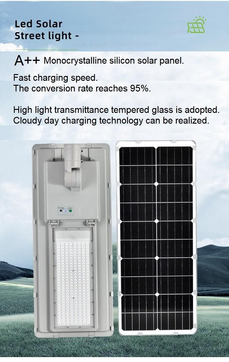 New Human Body Induction Square Road Courtyard Outdoor 6 Meters LED All in One Solar Panel Energy Lamp Solar Street Light