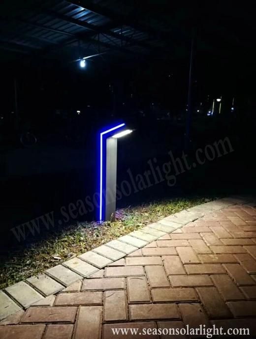 Outdoor Hotel Garden Lights Waterproof Lawn Lamp 6W LED Bollard Light with Solar Panel & LED Light