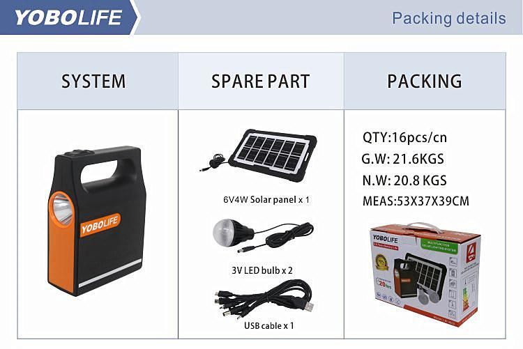 Yobolife 3W Rechargeable Emergency Solar System