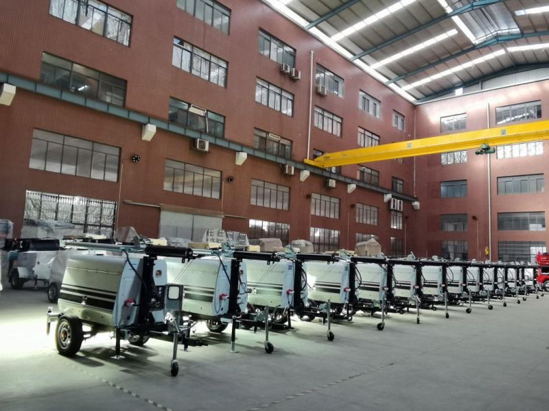 7.2kw Diesel Generator High Mast Mobile Trailer Lighting Tower