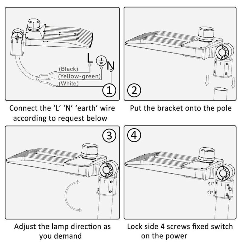 100W 120W 150W 200W 300W Shoebox LED Outdoor Lighting for High Traffic Street Light