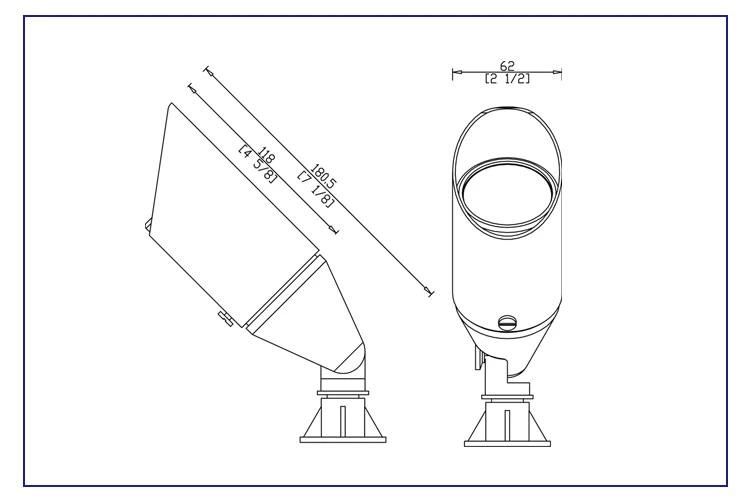 Lt2102 Bronze Finish MR16 Outdoor Low Voltage Landscape Brass Spotlight for Illuminating Patio, Garden Path, Back Yard Fence