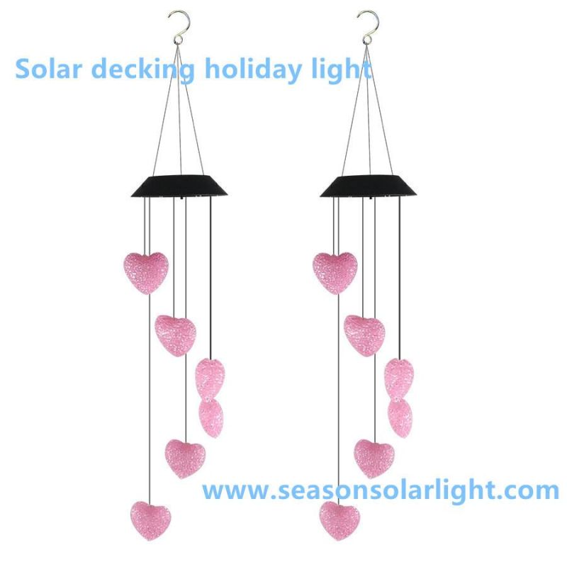 Garden Decoration Creative Art Colorful Lights LED Solar Wind Chime Light Outdoor Hanging Ornaments Indoor Pendants Gifts